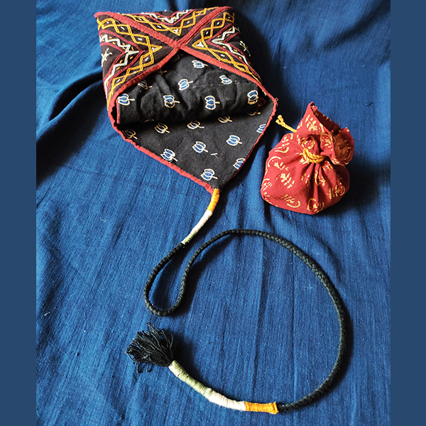 Rabari Hand Embroidered Chaupar fabric board game - image 2